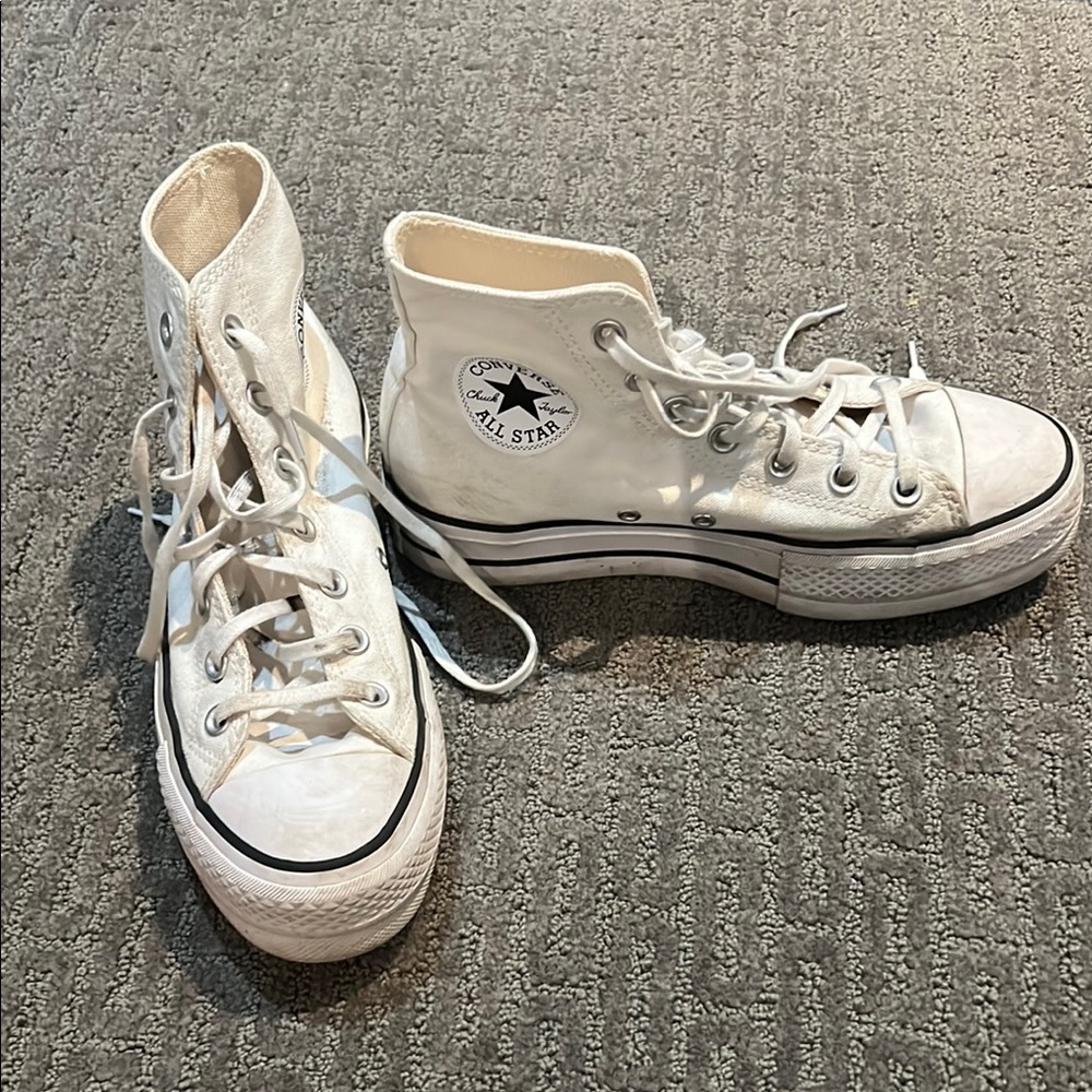 Converse White High-Top Sneakers Classic Canvas Design